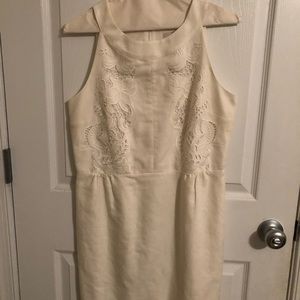 LOFT Offwhite Dress - floral design